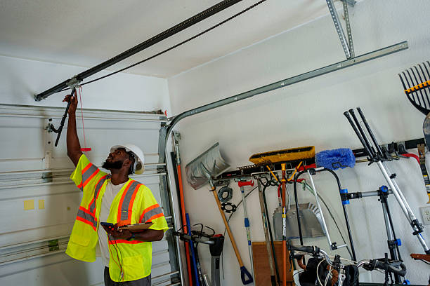 Professional Garage Door Roller Replacement technician working in Harvard, IL